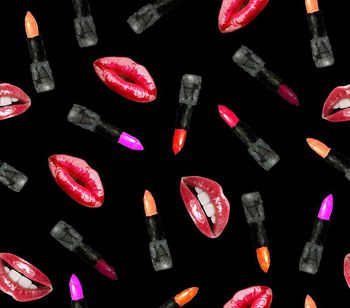 496896-手绘干画笔效果烈火红唇大牌口红－女