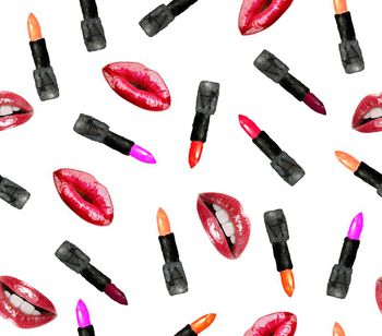 496898-手绘干画笔效果烈火红唇大牌口红－女