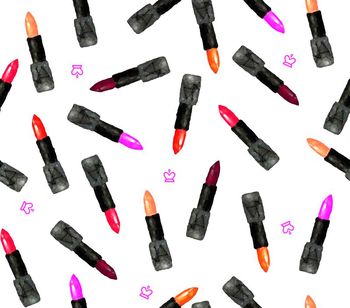 496931-手绘干画笔效果大牌口红－女装衬衫花