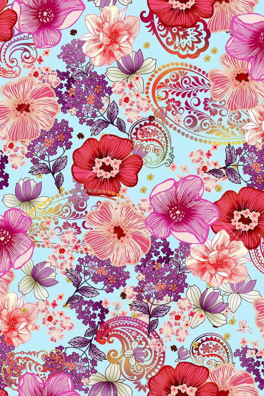 清爽 淡彩印花华亿平台图片