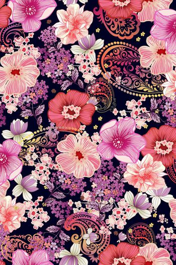 497260-清爽 钢笔淡彩 佩斯利纹样组合华亿平台