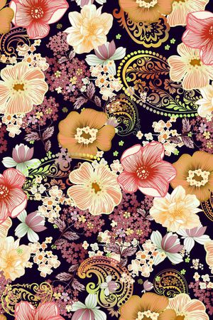 清爽 淡彩印花华亿平台图片