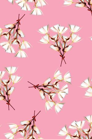 清爽花卉印花华亿平台图片