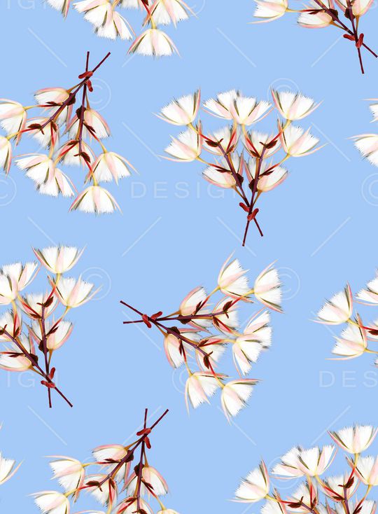 清爽花卉印花华亿平台图片