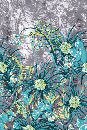 花朵叶子印花华亿平台图片