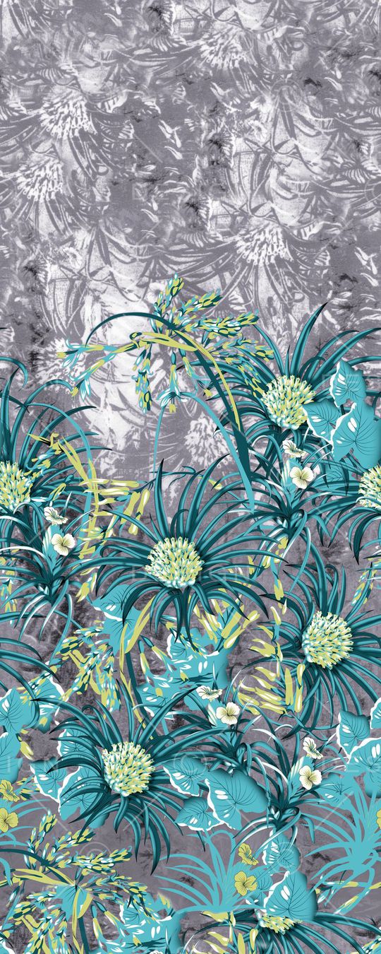 花朵叶子印花华亿平台图片