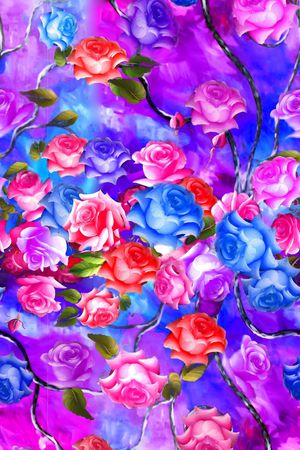 花卉印花华亿平台图片