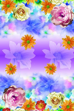 花卉印花华亿平台图片