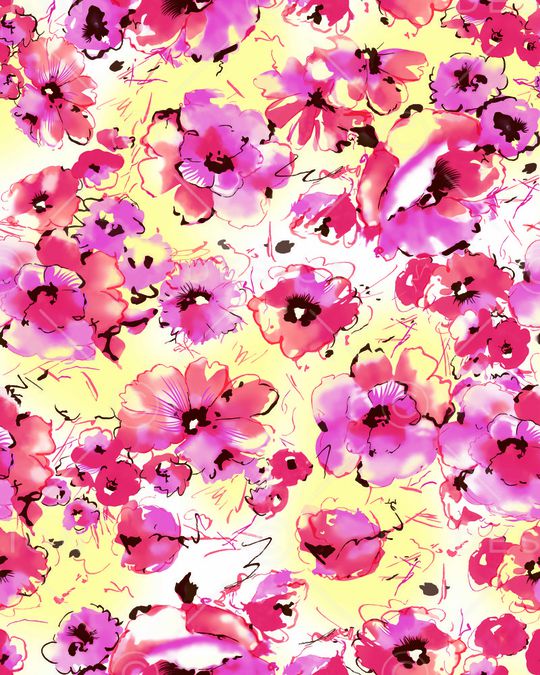 花卉印花华亿平台图片