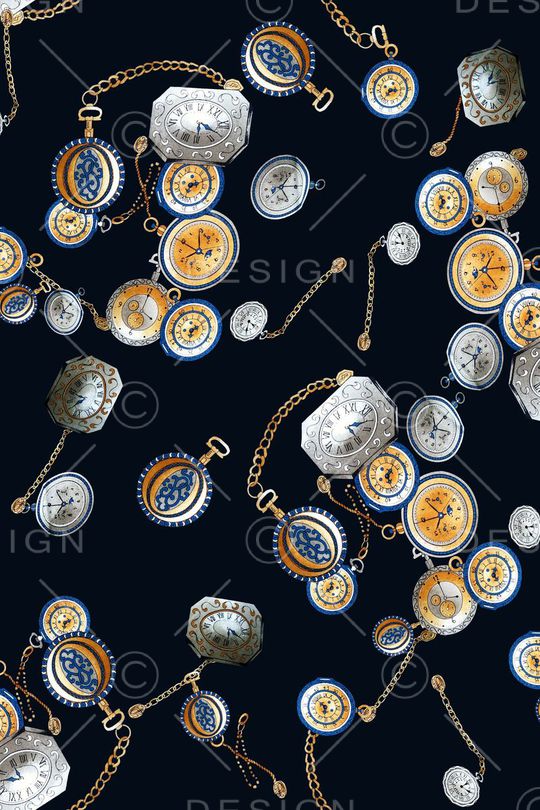 时尚怀表印花华亿平台图片