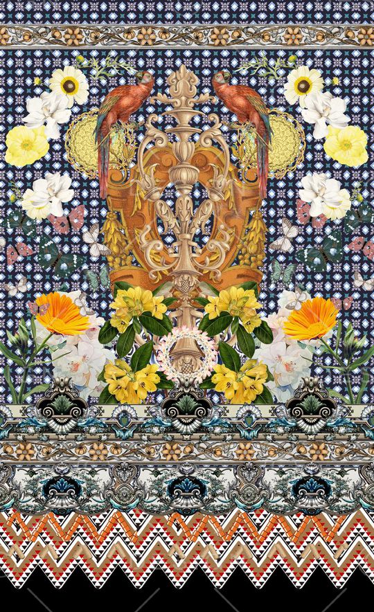 潮流时尚印花华亿平台图片