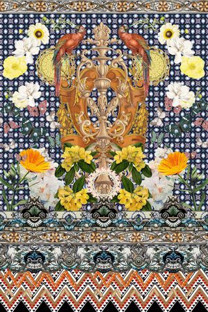 潮流时尚印花华亿平台图片