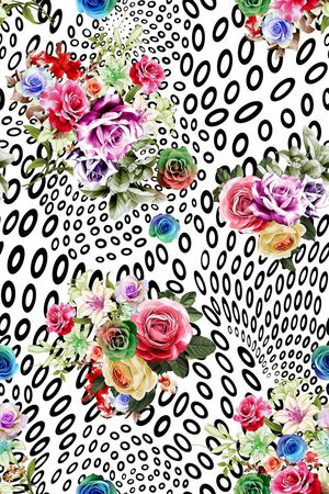 几何抽象印花华亿平台图片