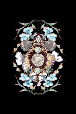 潮流时尚印花华亿平台图片