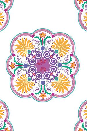 几何图案印花华亿平台图片