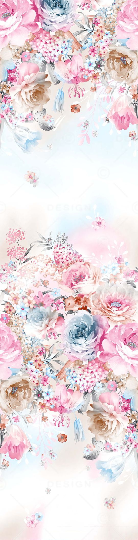 牡丹花印花华亿平台图片