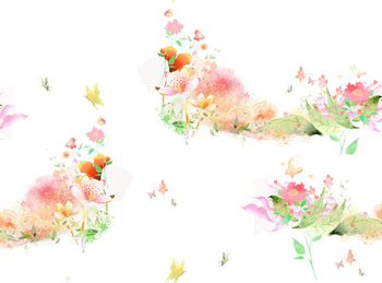 497879-花期乐舞 树叶蝴蝶 鲜花花卉 音乐