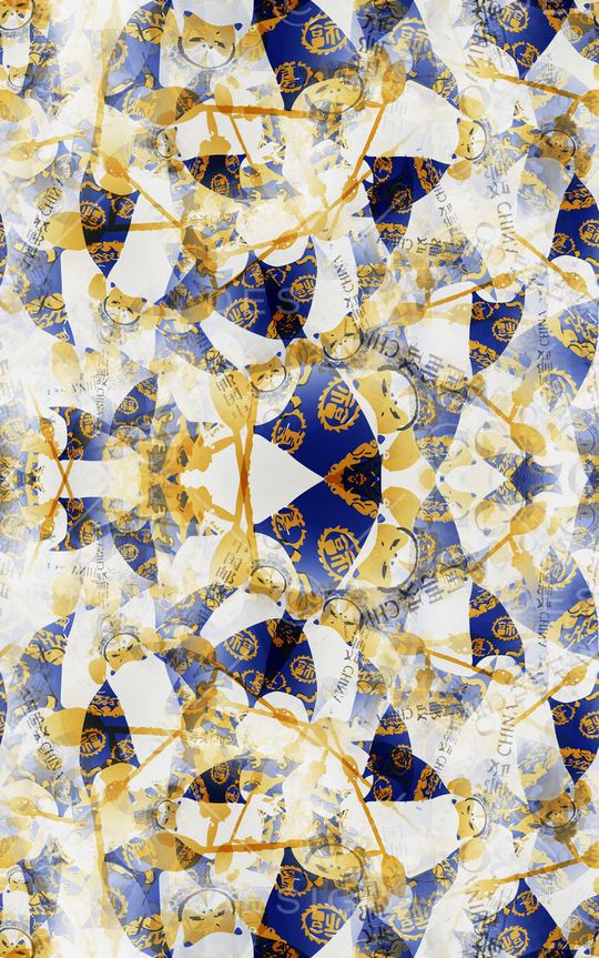 时尚戏曲印花华亿平台图片