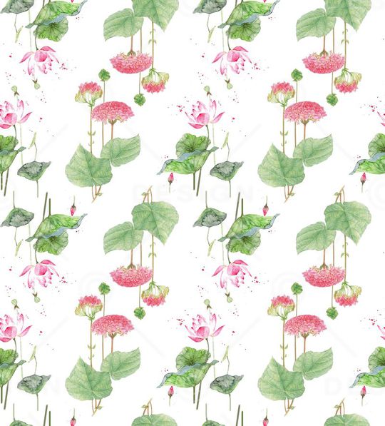 荷花印花华亿平台图片