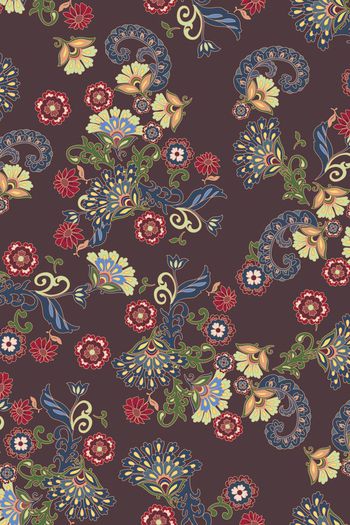 498027-满版复古几何服装印花