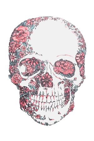 花卉骷髅头印花华亿平台图片