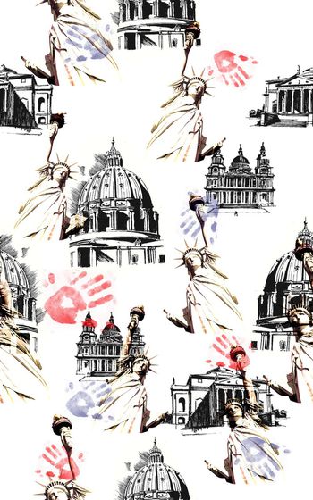 时尚流行印花华亿平台图片