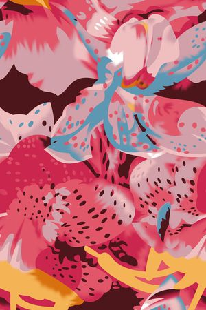 花朵植物印花华亿平台图片