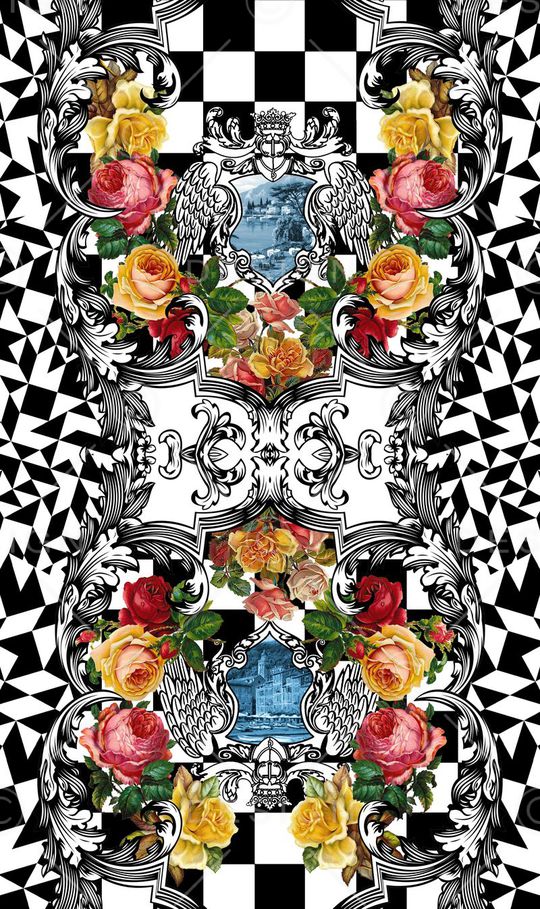 复古印花华亿平台图片