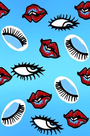 红唇印花华亿平台图片