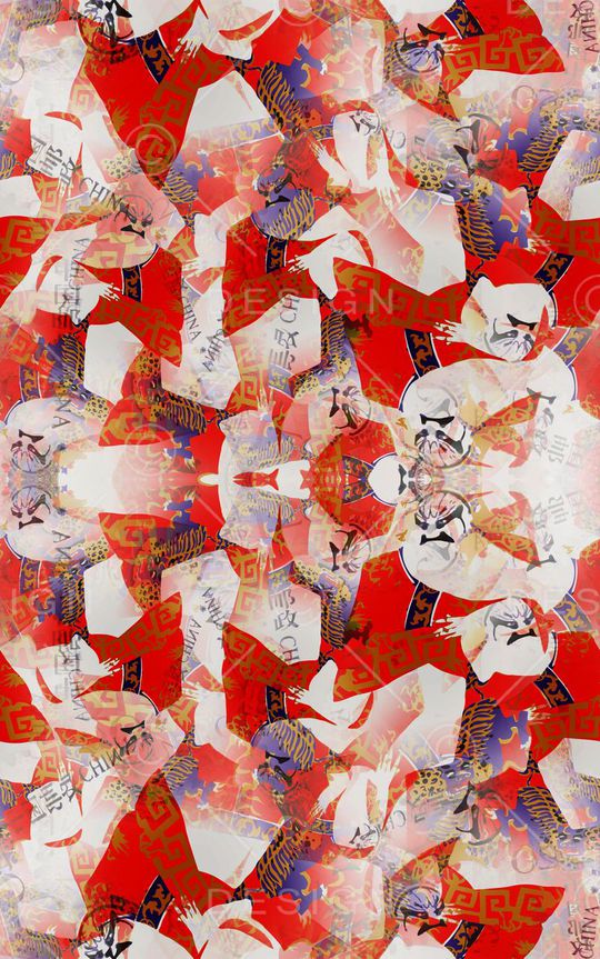 中国风印花华亿平台图片