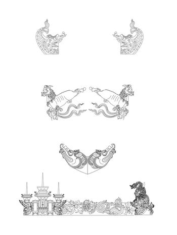 498180-中国风神兽建筑