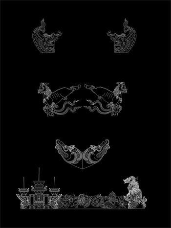 498181-中国风神兽建筑