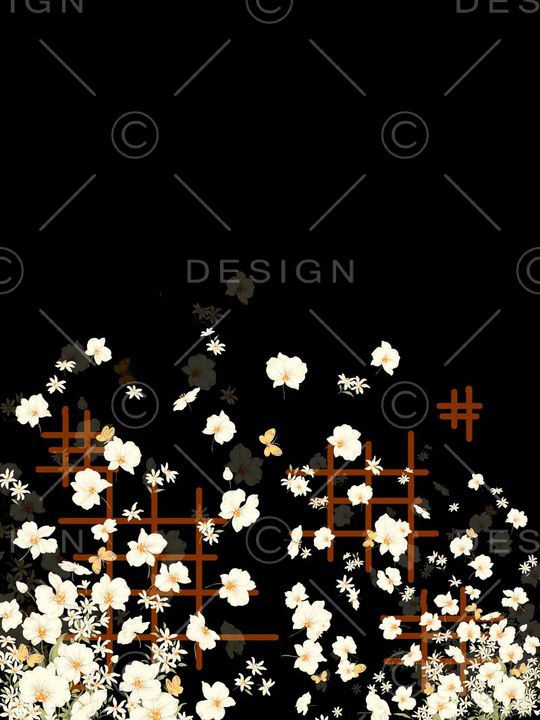 白色印花华亿平台图片