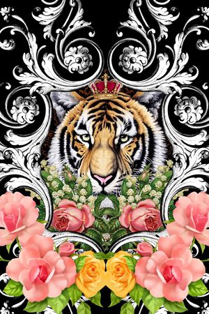 潮流时尚印花华亿平台图片