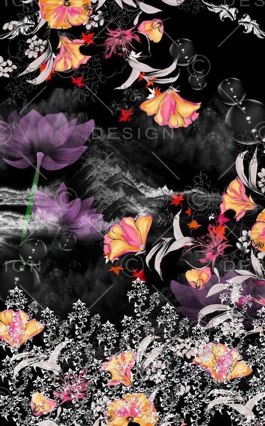 枫叶印花华亿平台图片