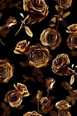 金色玫瑰印花华亿平台图片