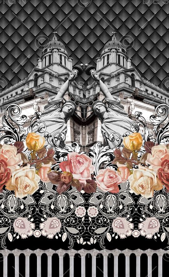 潮流时尚印花华亿平台图片