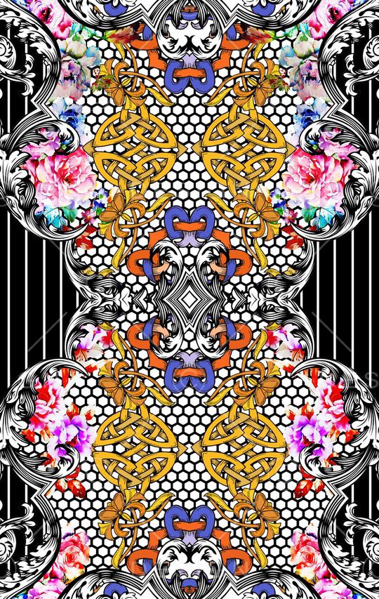 欧式印花华亿平台图片