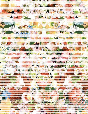 498549-原创大牌几何条纹花卉