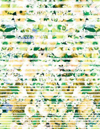 498550-原创大牌几何条纹花卉