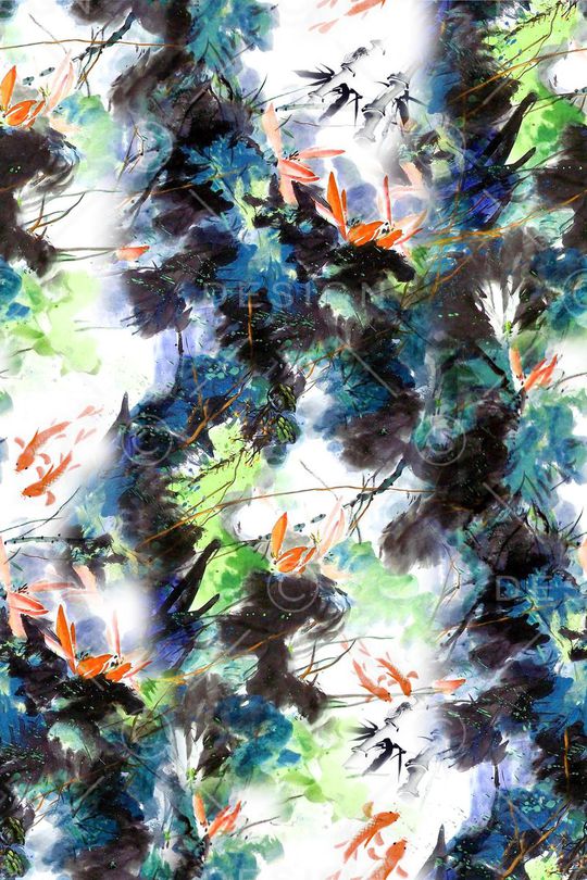 中国风印花华亿平台图片