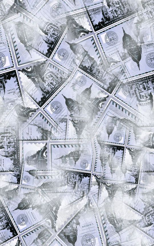 复古风邮票印花华亿平台图片