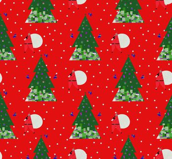 498631-圣诞树与圣诞老人波点秋冬华亿平台