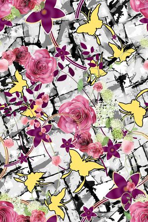 抽象印花华亿平台图片