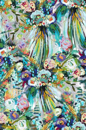 水粉印花华亿平台图片