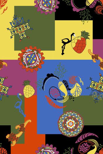 花卉印花华亿平台图片