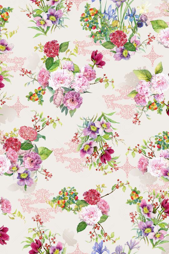 花卉印花华亿平台图片