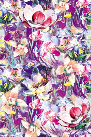 花卉印花华亿平台图片