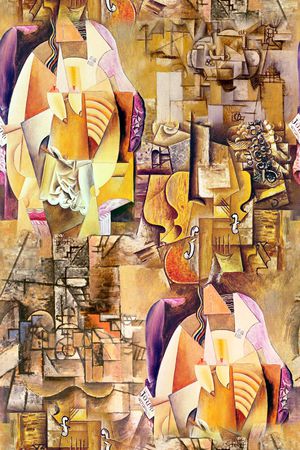 不规则几何印花华亿平台图片