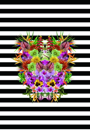 热带植物印花华亿平台图片